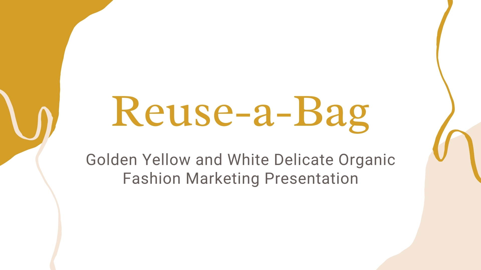 Slide giới thiệu sản phẩm túi vải màu cam vàng thu hút