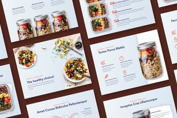Menu các món ăn healthy đơn giản màu trắng