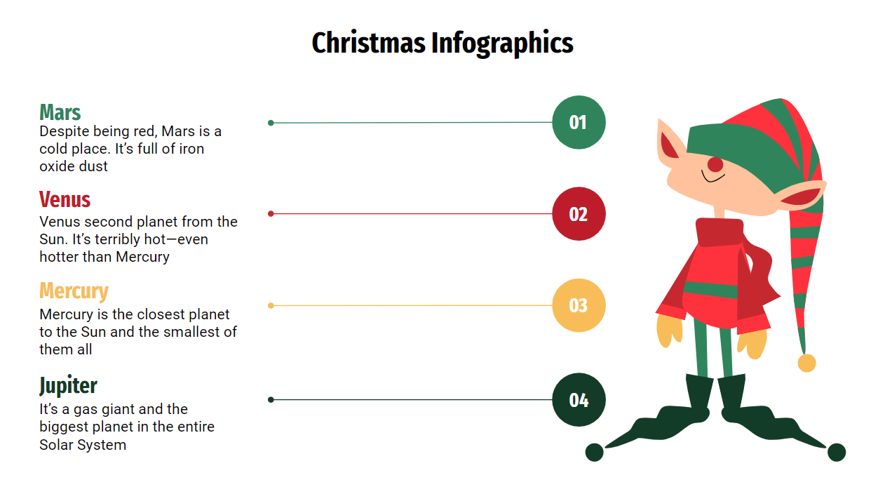Slide infographics chủ đề giáng sinh thu hút