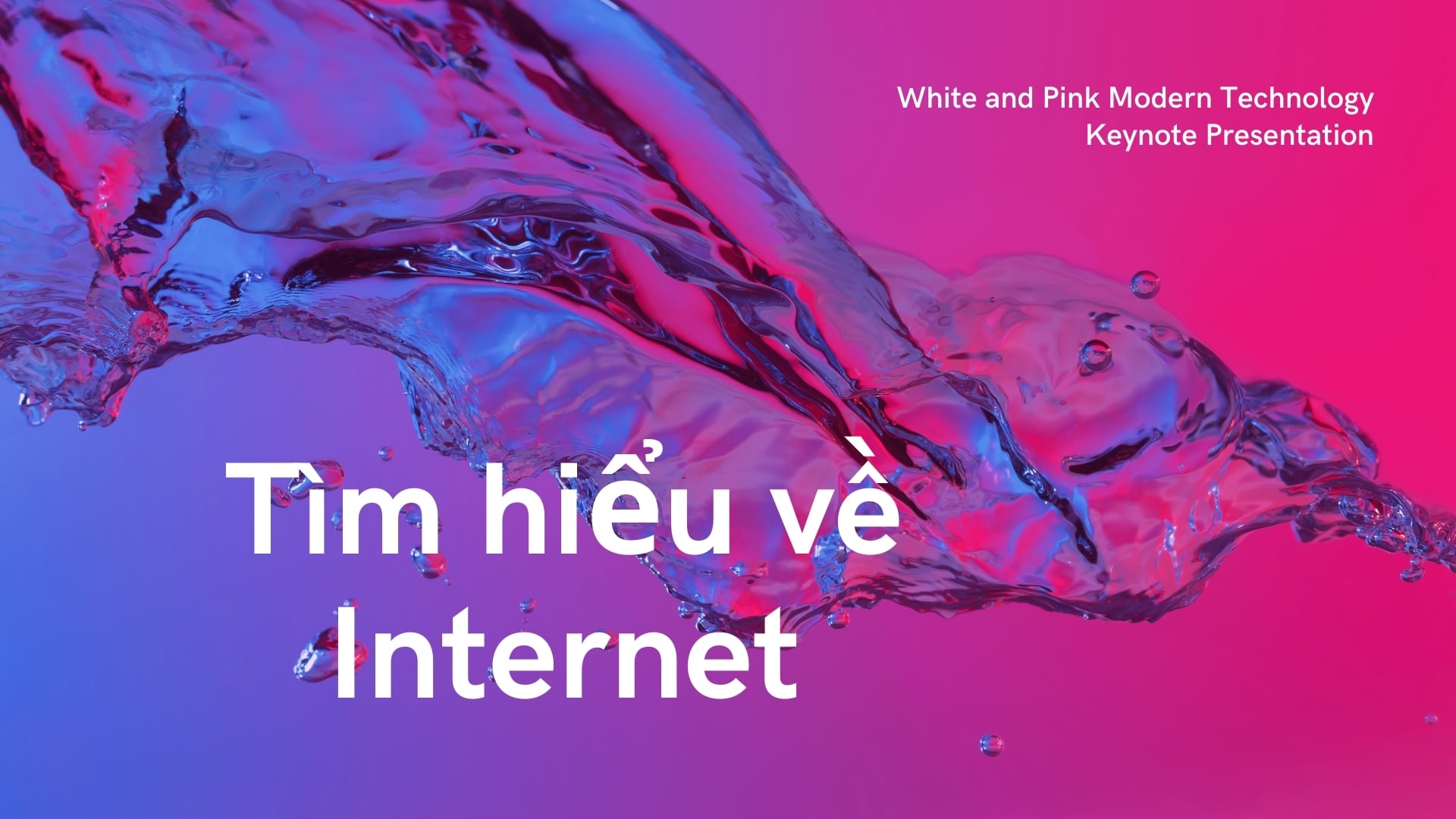 Slide tìm hiểu về internet màu hồng năng động nổi bật